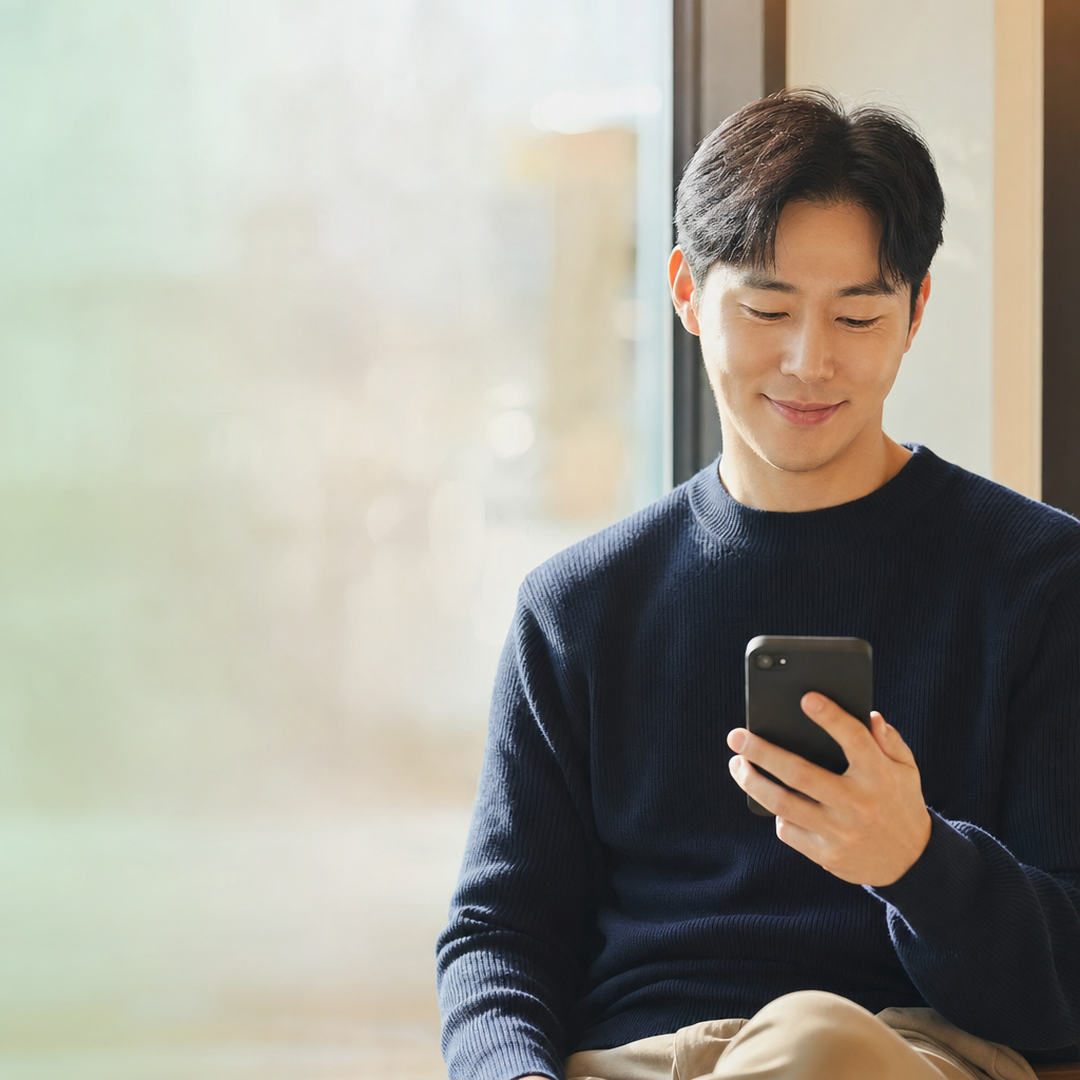 다음머니 우리카드현금화 휴대전화로 입금 소식을 보는 고객